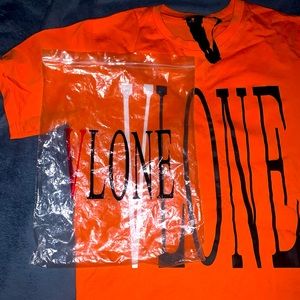 Vlone (Block Bold) Orange Tshirt